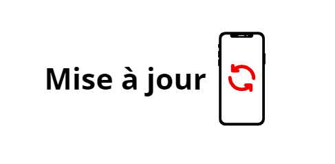 Image affichant un téléphone portable et une icône de mise à jour.