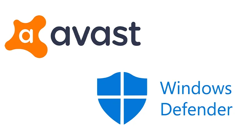 Image, photo représentant le logo de l'antivirus : Avast, Windows Defender.
