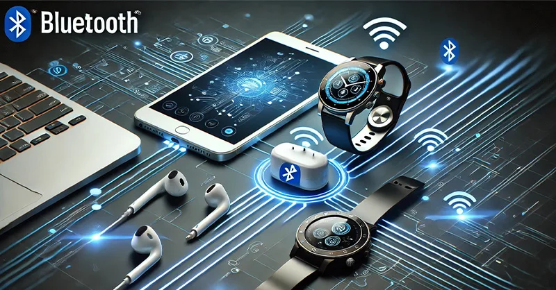 Image, photo montrant les appareils qui peuvent être connecté par Bluetooth, Casques, écouteurs, Montres connectées, Enceintes portables, 