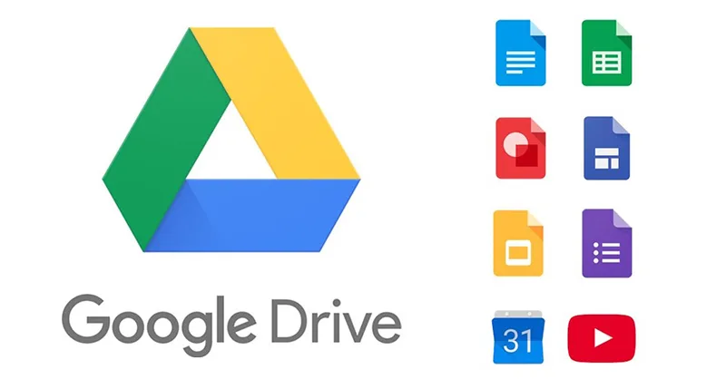 Image, photo représentant le logo de Google Drive, avec ses autres options d'utilisation.