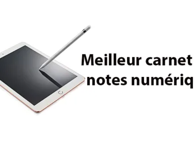 Image, photo représentant un tablette, un stylet représentant le carnet de notes numérique.