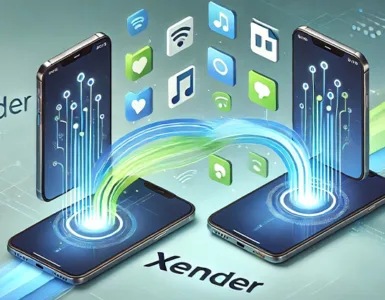 Xender : image, photo représentant des appareils faisant des transferts.