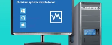 Double démarrage pc : image, photo d'un ordinateur de bureau ouvert avec le choix de système Windows, Ubuntu, MacOs