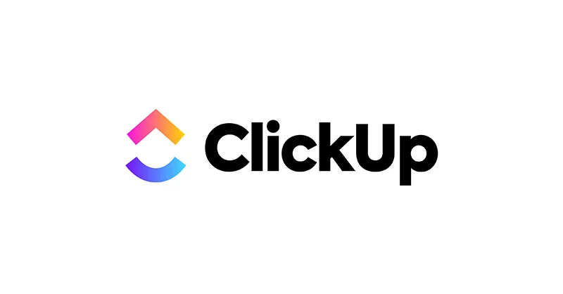 Logiciel de gestion de projet : image, photo montrant le logo de ClickUp.