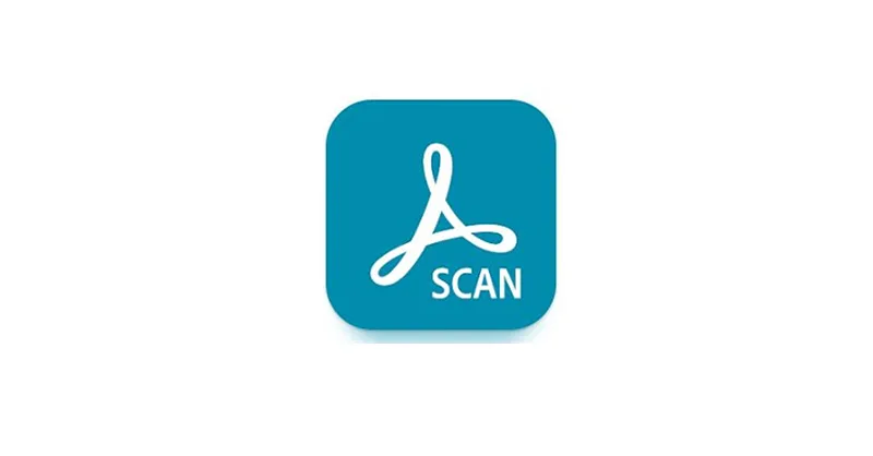Scanner avec un téléphone : image, photo représentant le logo de Adobe Scan, une application de scan.