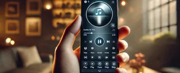 Application de musique : image, photo d'un smartphone affichant une lecture de musique.