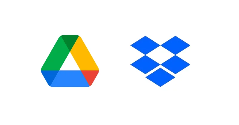 Image, photo représentant le logo de Dropbox, Google Drive.