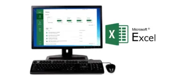 Image, photo d'un ordinateur affichant un tableau Excel avec le logo de Microsoft Excel.