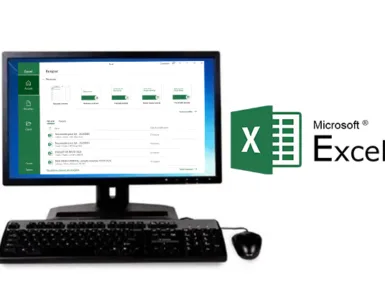 Image, photo d'un ordinateur affichant un tableau Excel avec le logo de Microsoft Excel.