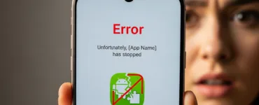 Application Android non compatible : image, photo d'un smartphone Android avec un message d’erreur affiché.