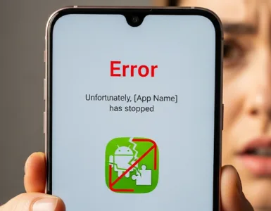 Application Android non compatible : image, photo d'un smartphone Android avec un message d’erreur affiché.