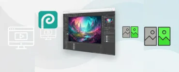 Le Guide Ultime pour Débuter sur Photopea. Image, photo d'une capture d'écran de l'interface Photopea (centrée ou en arrière-plan floutée).