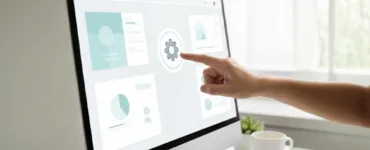 5 réglages simples pour un navigateur web éclair : image ou photo d'une main qui clique sur une icône ⚙️ dans un navigateur.
