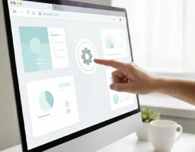 5 réglages simples pour un navigateur web éclair : image ou photo d'une main qui clique sur une icône ⚙️ dans un navigateur.