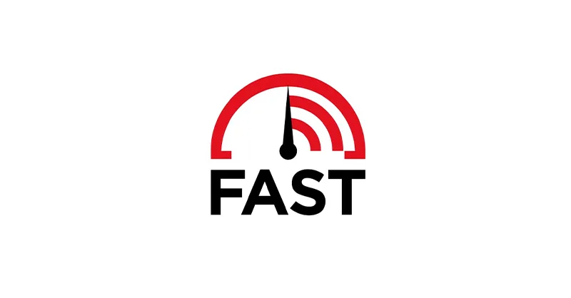 Image ou photo représentant le logo de Fast.com, une application, un logiciel de testeur de débit internet.