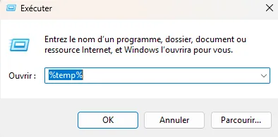 Image ou photo montrant %temp%