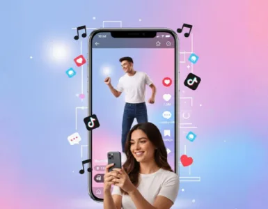 Assistant rédacteur a dit : Comment bien démarrer sur TikTok sans se louper : image ou photo d'un jeune créateur ou créatrice en train de filmer ou réagir devant son téléphone.