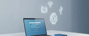 Quand faut-il sauvegarder ses pilotes exactement : image ou photo d'un ordinateur portable ouvert avec un écran montrant une fenêtre de sauvegarde ou de mise à jour de pilotes.