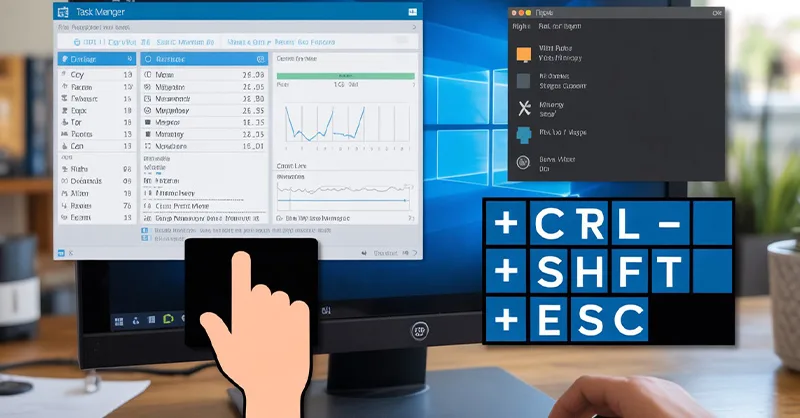 Gestionnaire des tâches : image ou photo d'un écran d’ordinateur ou un fond d’écran Windows affichant le gestionnaire des tâches ouvert.