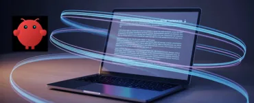 OpenClaw : image ou photo d'un ordinateur portable, un laptop avec le logo de OpenClaw.ai