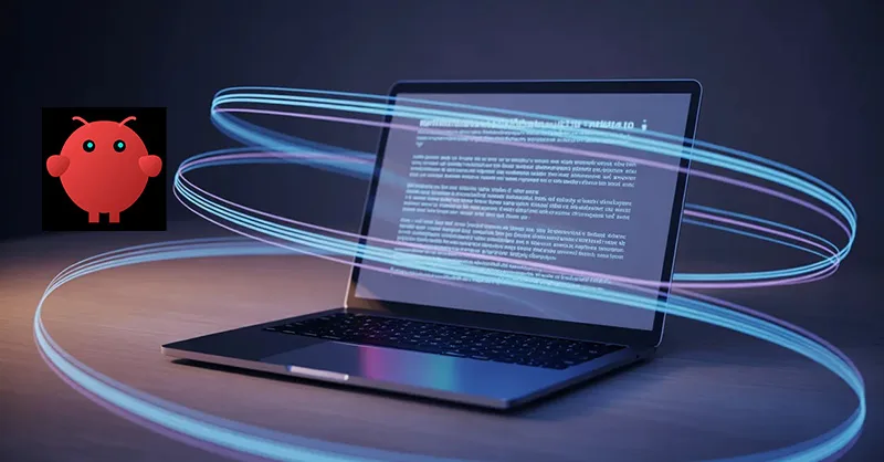 OpenClaw : image ou photo d'un ordinateur portable, un laptop avec le logo de OpenClaw.ai