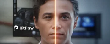 HitPaw VikPea : image ou photo divisée en deux parties (avant / après) transformation d'une image.