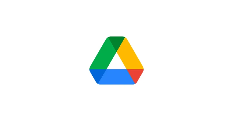 Image ou phots du logo Google Drive le stockage en ligne gratuit.