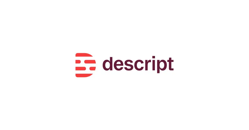 Image ou photo du logo de Descript l'IA de retranscription audio.