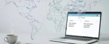 DeepL : image ou photo affichant un ordinateur portable montrant une interface de traduction.