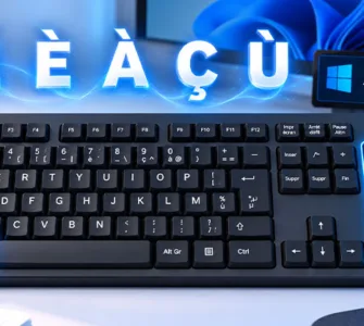 Codes ASCII : image ou photo d'un clavier AZERTY Windows avec touches Alt et pavé numérique illuminés pour saisir les majuscules accentuées à l’aide des codes ASCII.