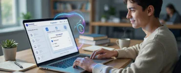 Fluvistudy : image ou photo affichant un étudiant universitaire révisant ses cours sur Fluvistudy, un outil d’intelligence artificielle proposant des fiches de révision, des quiz interactifs et un suivi de progression.